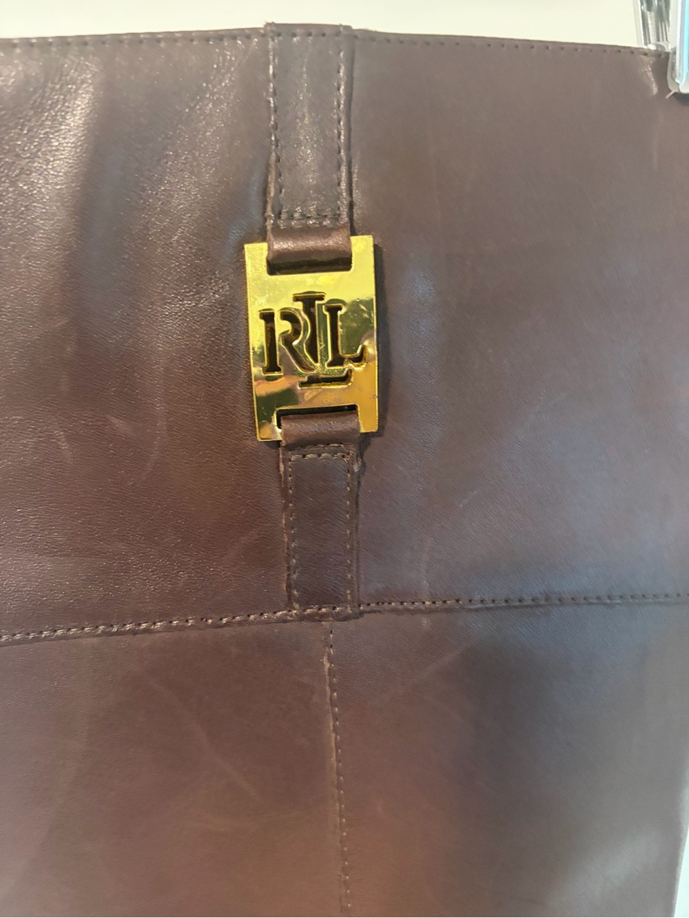 Ralph Lauren Dark Brown Leather Knee-High Riding Boot - Maribel - Size 8 - Picture 6 of 11